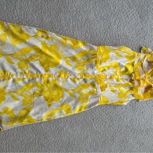 Floral Yellow and White Dress